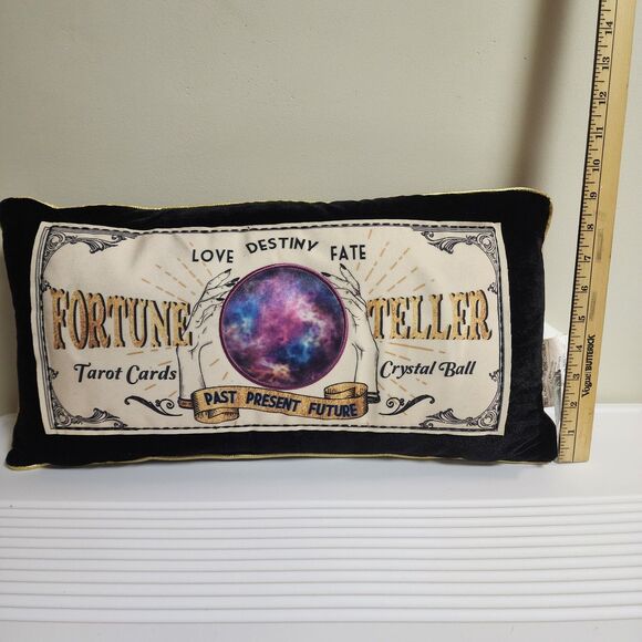 Fortune Teller Tarot Witch Crystal Ball Wicca Witchcraft Halloween Pillow - Picture 2 of 6